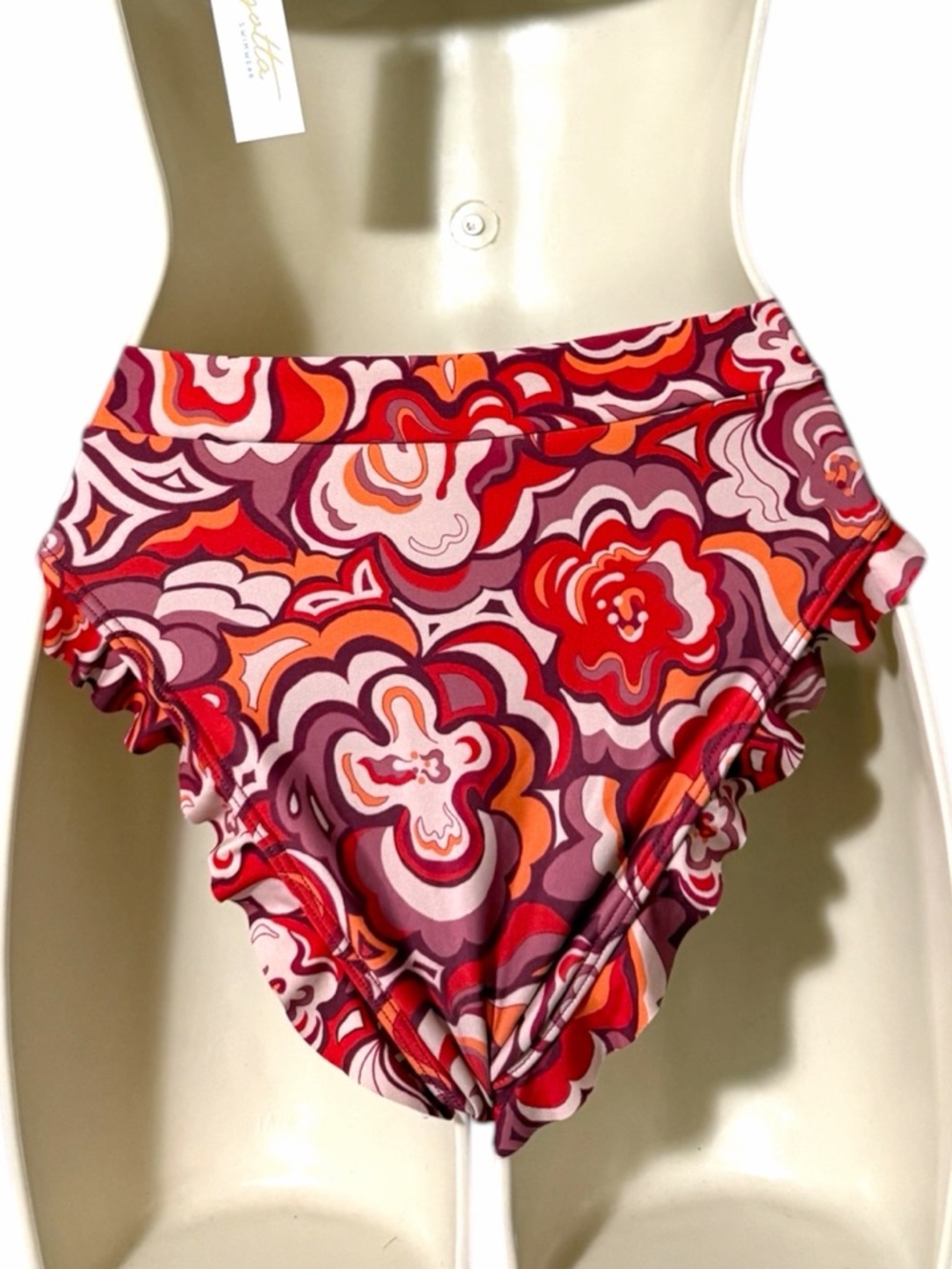 La Gotta "Rhino" 70s Psychedelic Ruffle Bikini Set - Small - Picture 6 of 9